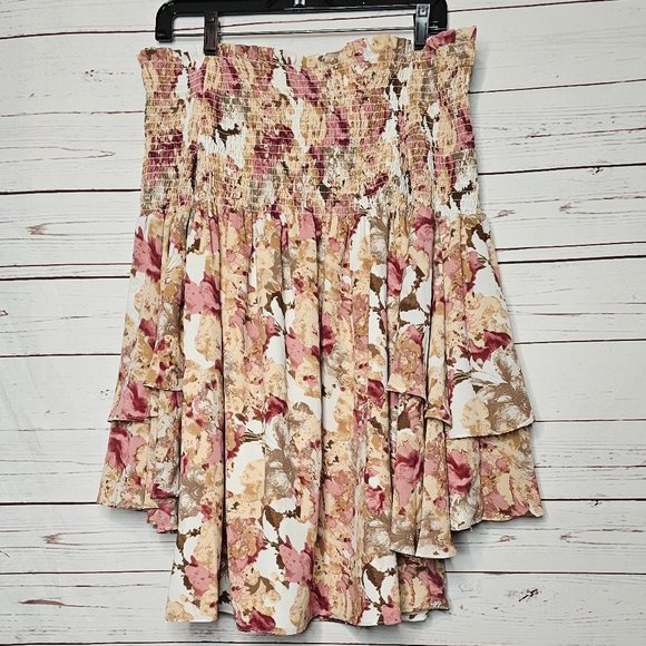 akaiv Dresses & Skirts - akaiv Off Shoulder Tiered Sleeve Floral Mini Dress